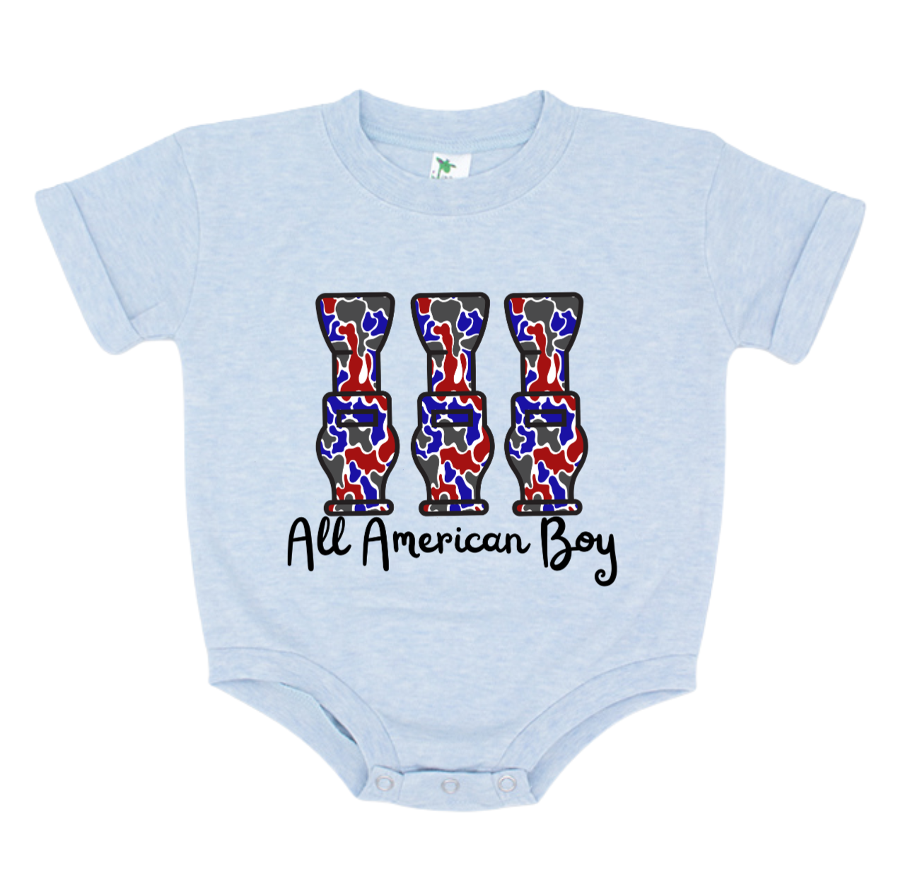 All American Boy Duck Calls Bubble Romper
