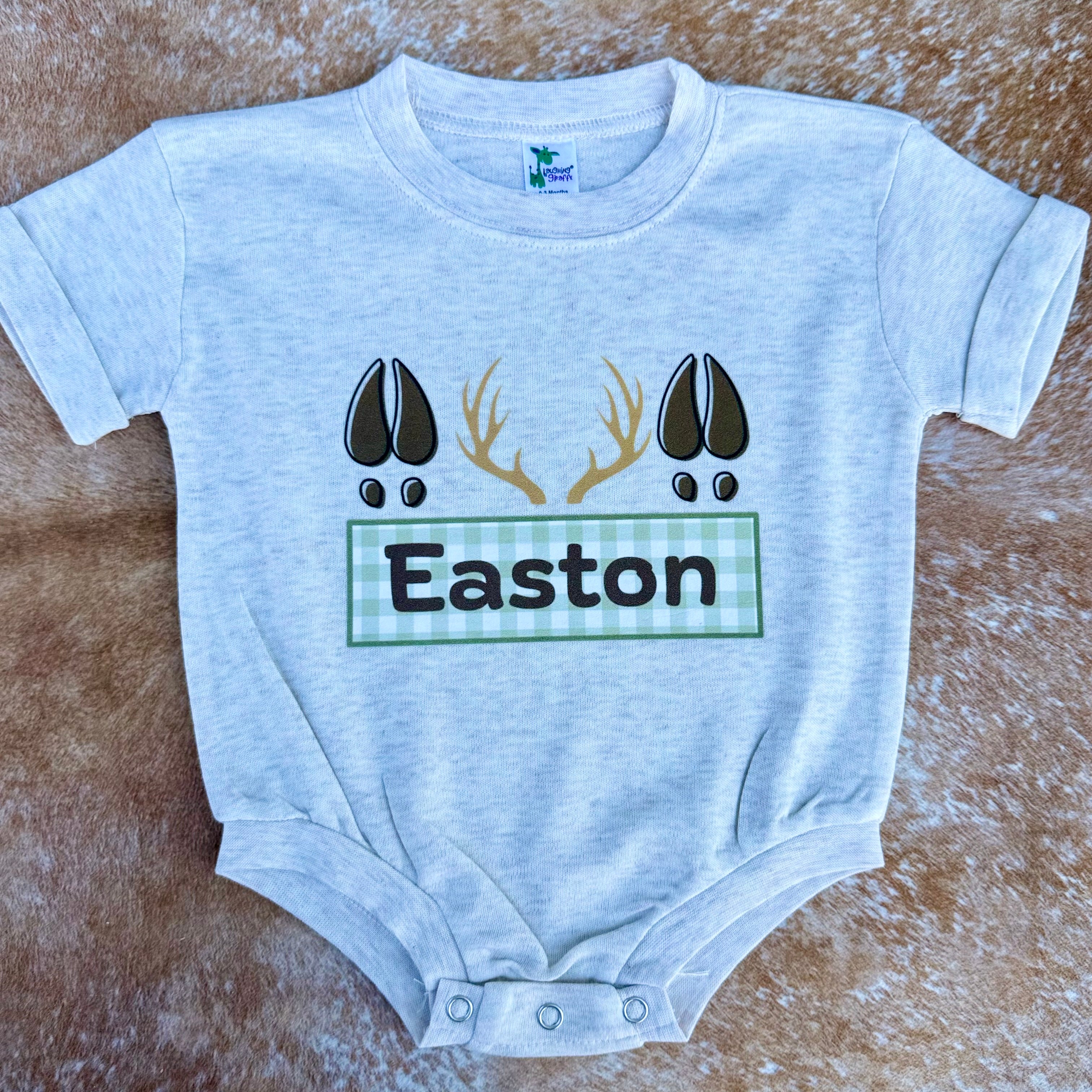 Deer Tracks Name Bubble Oatmeal - CUSTOM