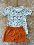 Orange Camo Embroidered Duck Set - Preorder
