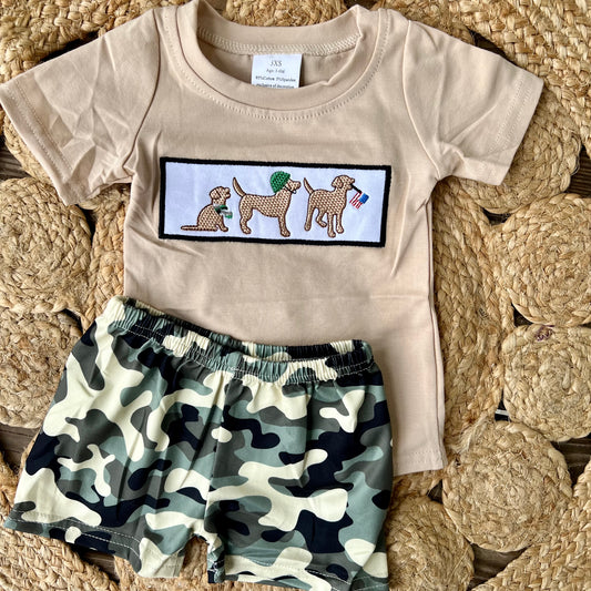 Embroidered Patriot Puppy Set