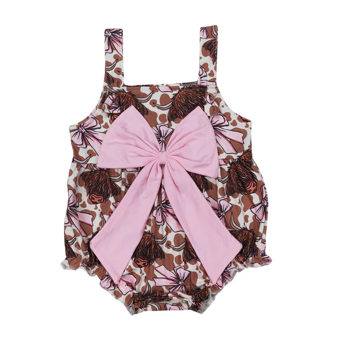 Cowprint Pink Bow Bubble - Preorder