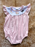 Pink Puppy Gingham Bubble - Preorder