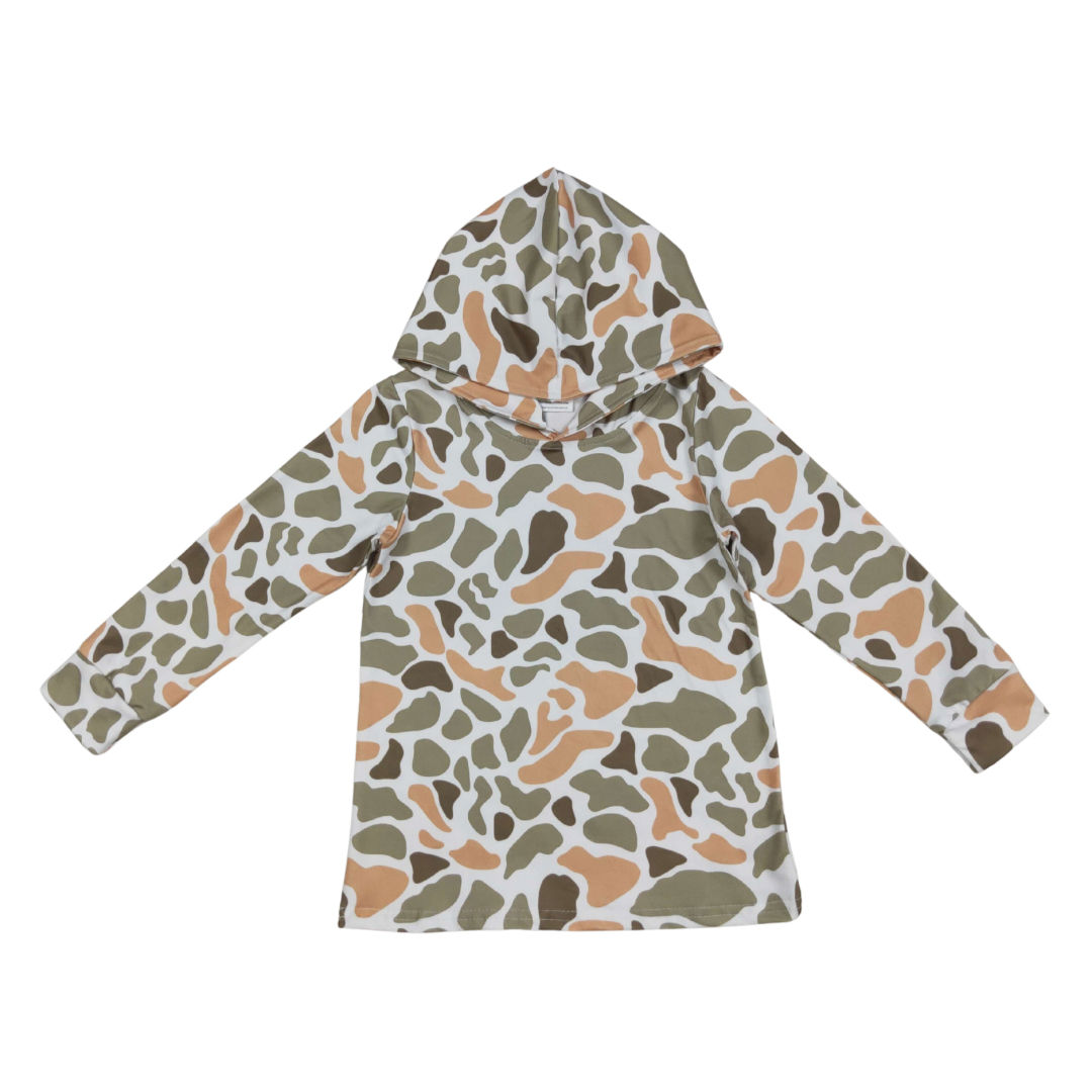 Orange/Green Camo Hooded Pullover - Preorder