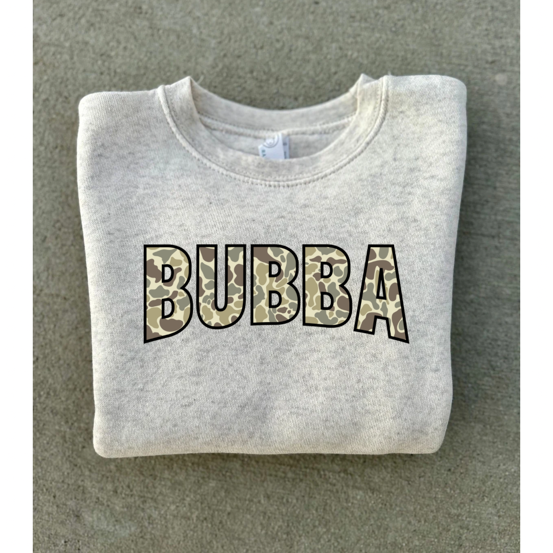 Old School Camo BUBBA Crewneck