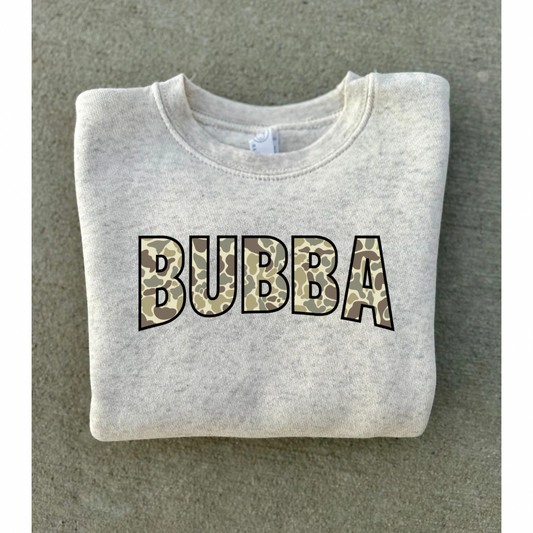Old School Camo BUBBA Crewneck