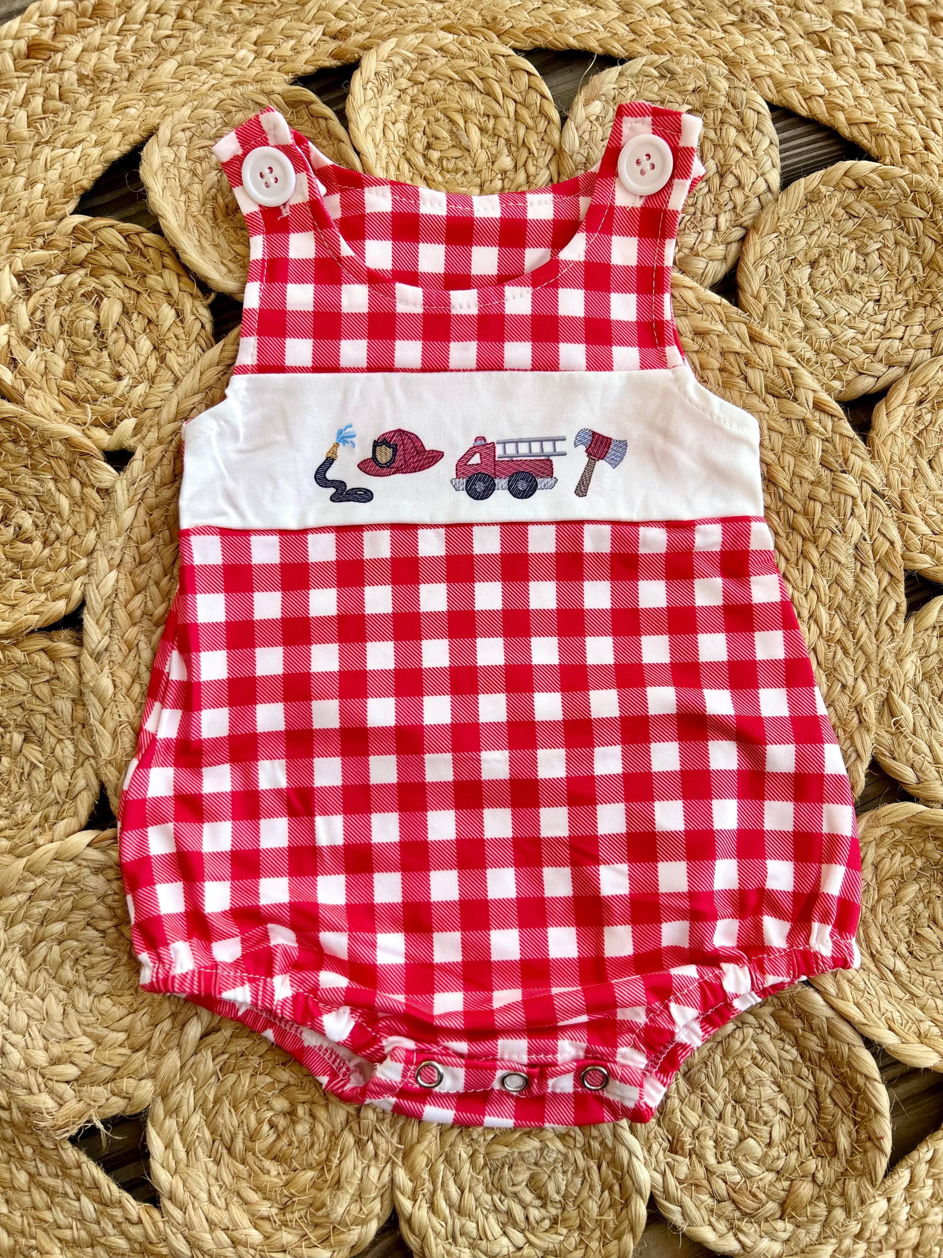 Fireman Romper - Preorder