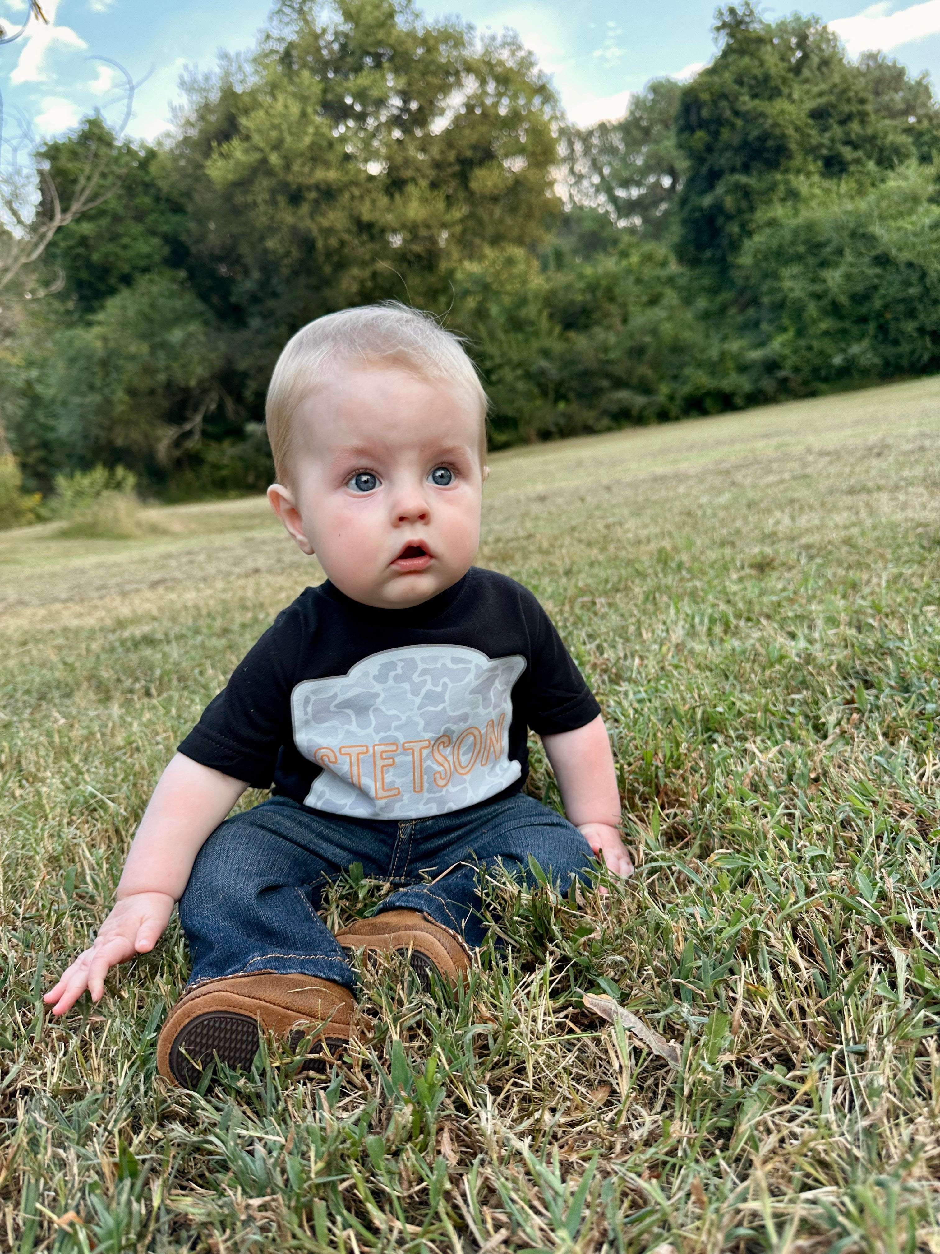 Light Camo Black Name Plate Tee - CUSTOM