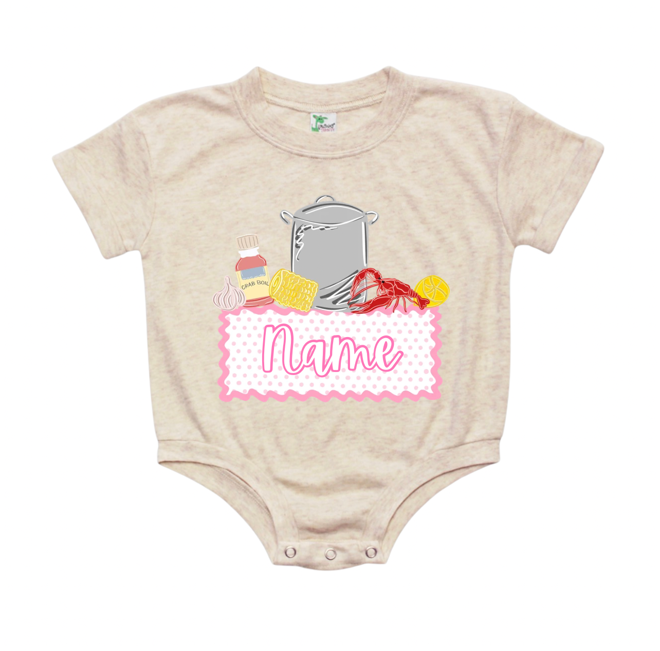 Girls Crawfish Boil Name Bubble - CUSTOM