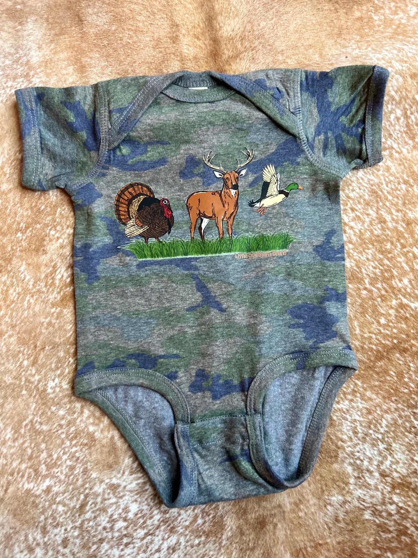 Turkey deer and duck onesie - 6M