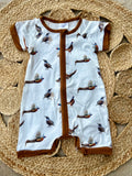 Pheasants Shortie Romper - Preorder