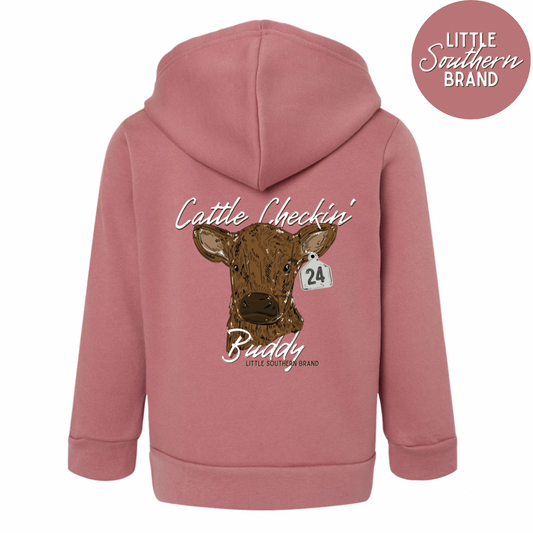 Cattle Checkin’ Buddy Hoodie - Girls