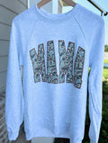 Retro Camo MAMA Ash Crewneck