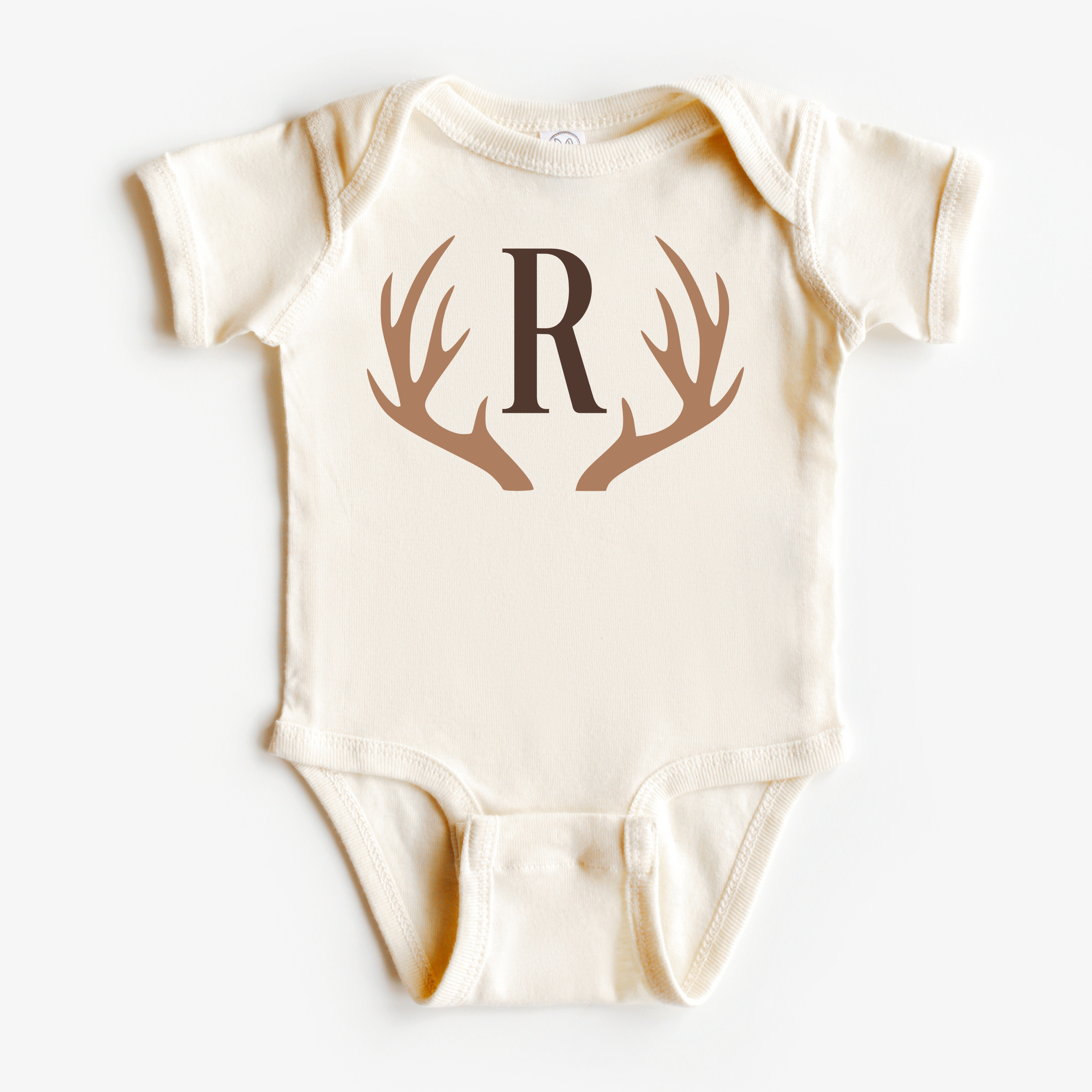 Custom Antler Letter Onesie