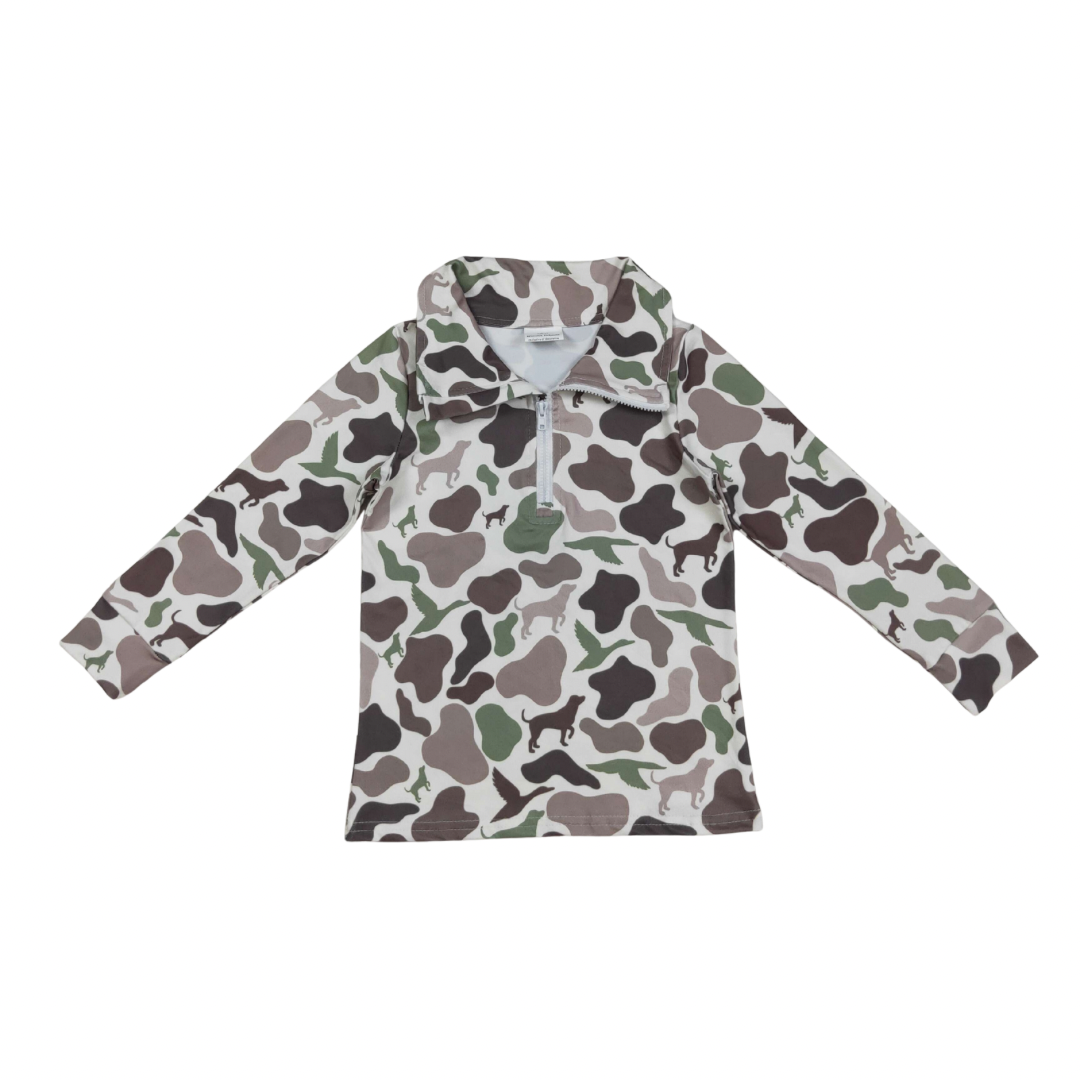 Sage Camo Dogs Pullover - Preorder