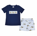 Embroidered Striped Mallard Set - Preorder