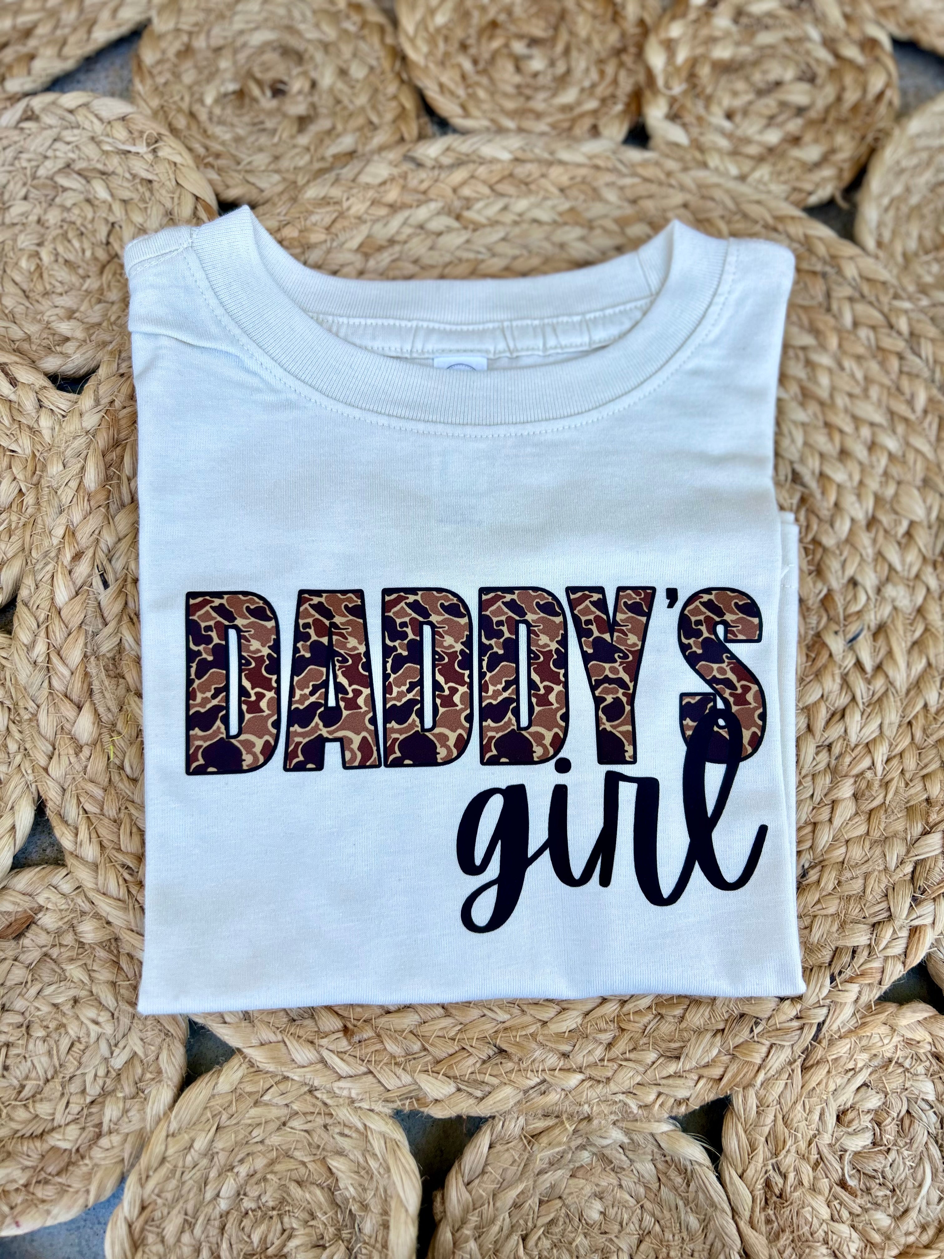DADDY'S girl shirt - brown camo