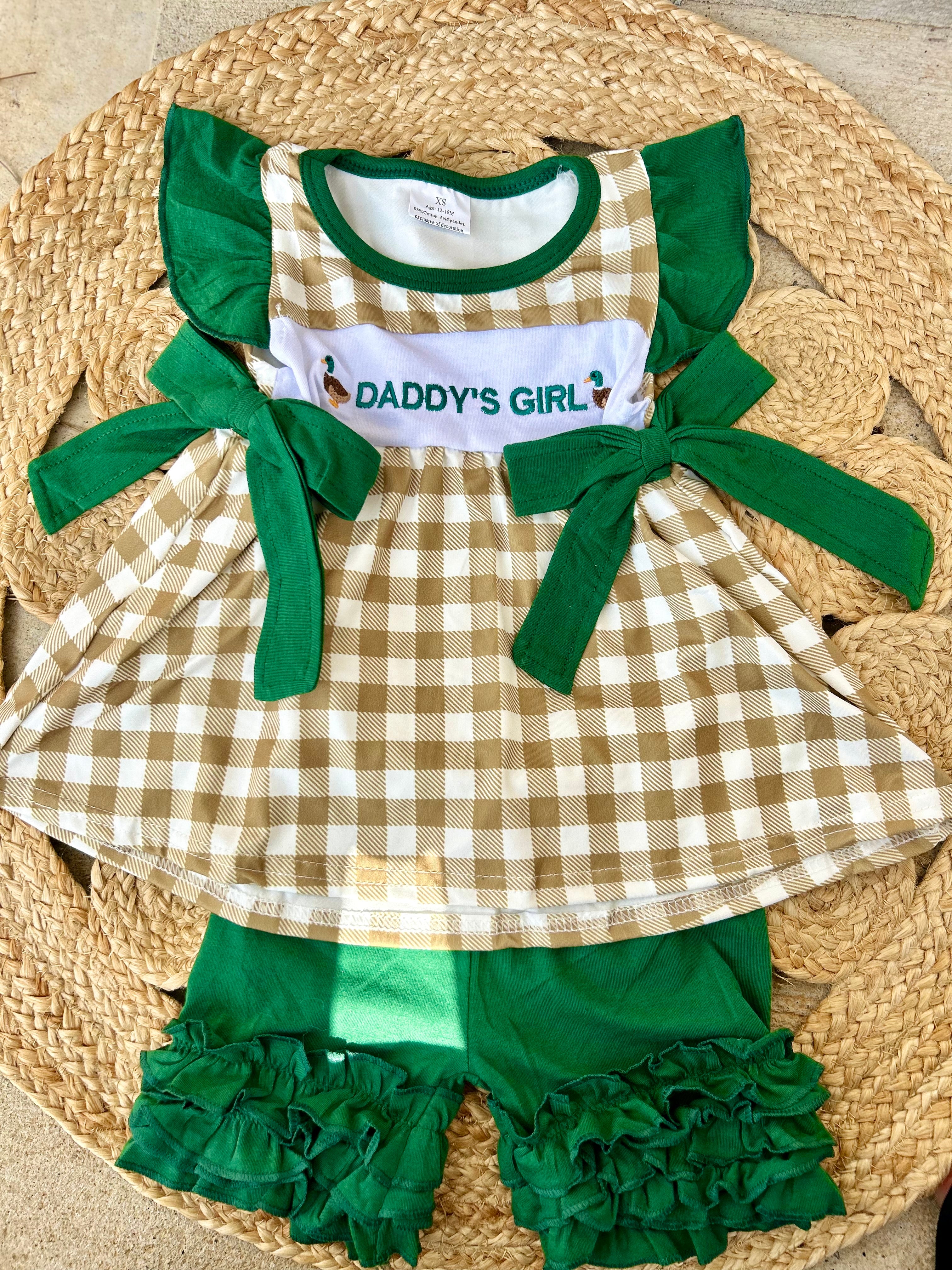 Daddy’s Girl Mallard Bow Set