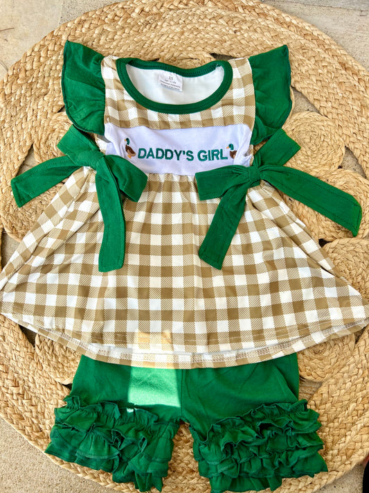 Daddy’s Girl Mallard Bow Set