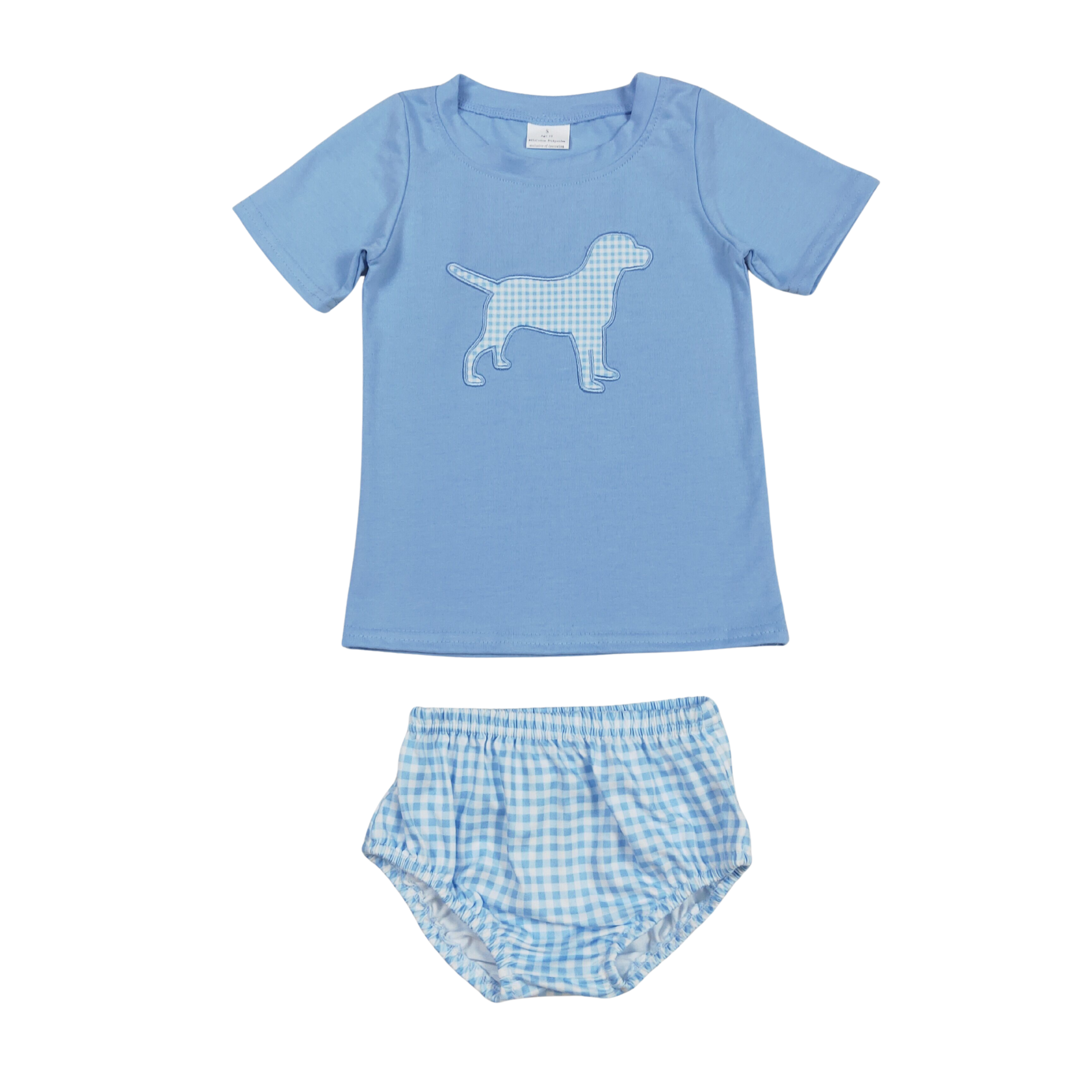 Blue Gingham Puppy Set - Preorder