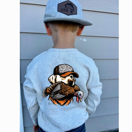 Lab & Turkey Hunting Crewneck | Back Design