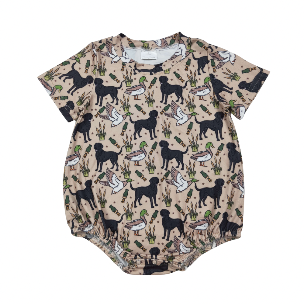 Black Lab Duck Dog Romper - Preorder