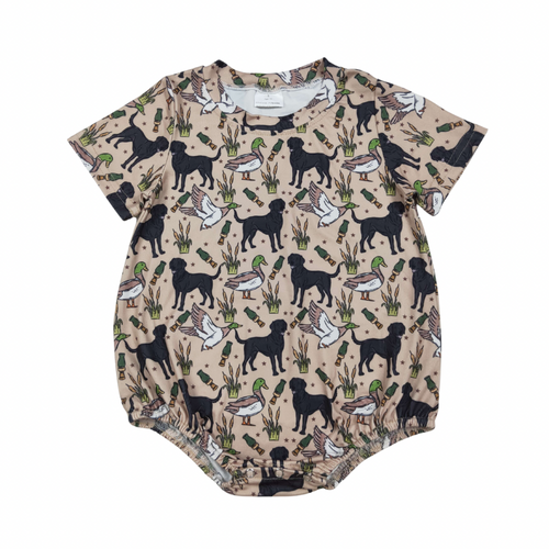 Black Lab Duck Dog Romper - Preorder