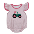 Pink Striped Tractor Bubble - Preorder