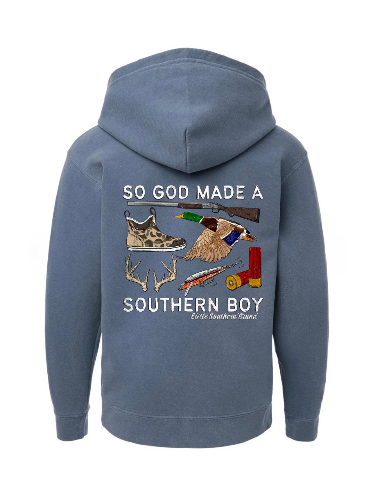 So God Made A Southern Boy Hoodie - Denim