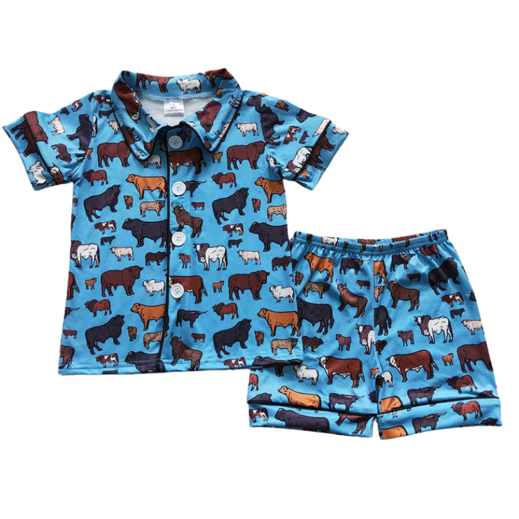 Blue Cattle Cozy Set - Preorder