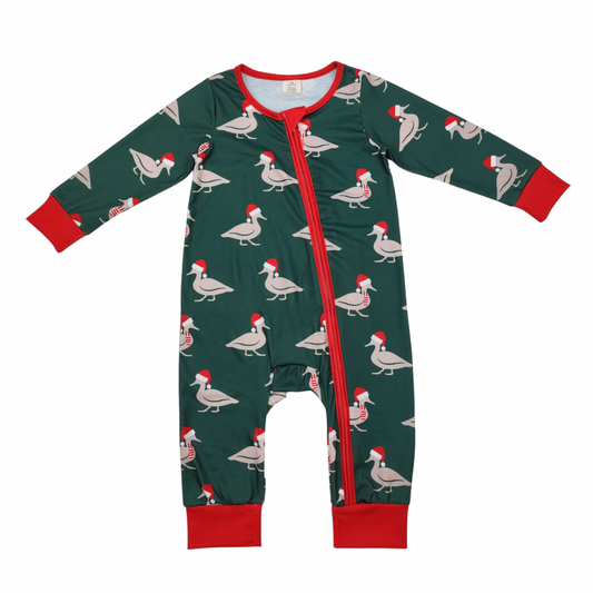Christmas Mallards Green Zippy