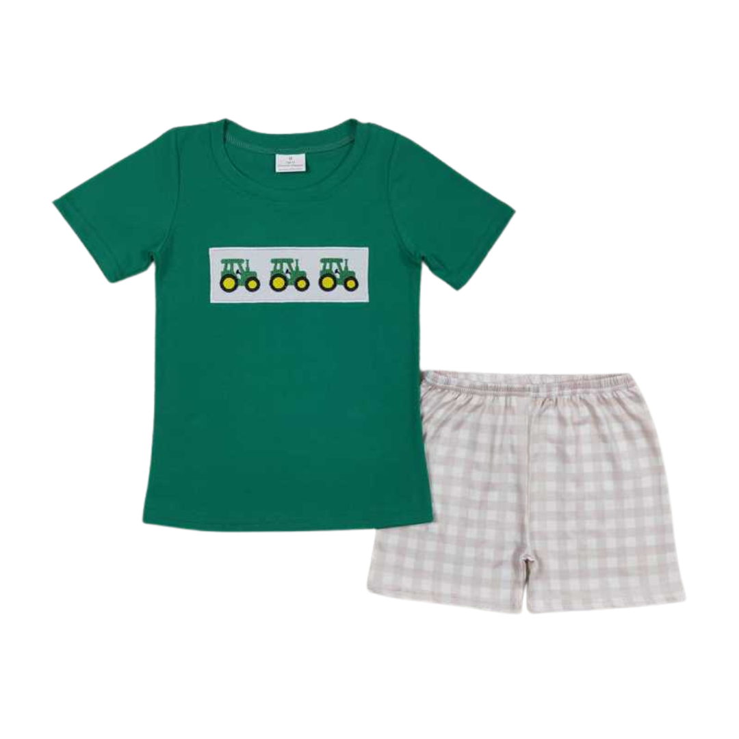 Embroidered Tractor Set