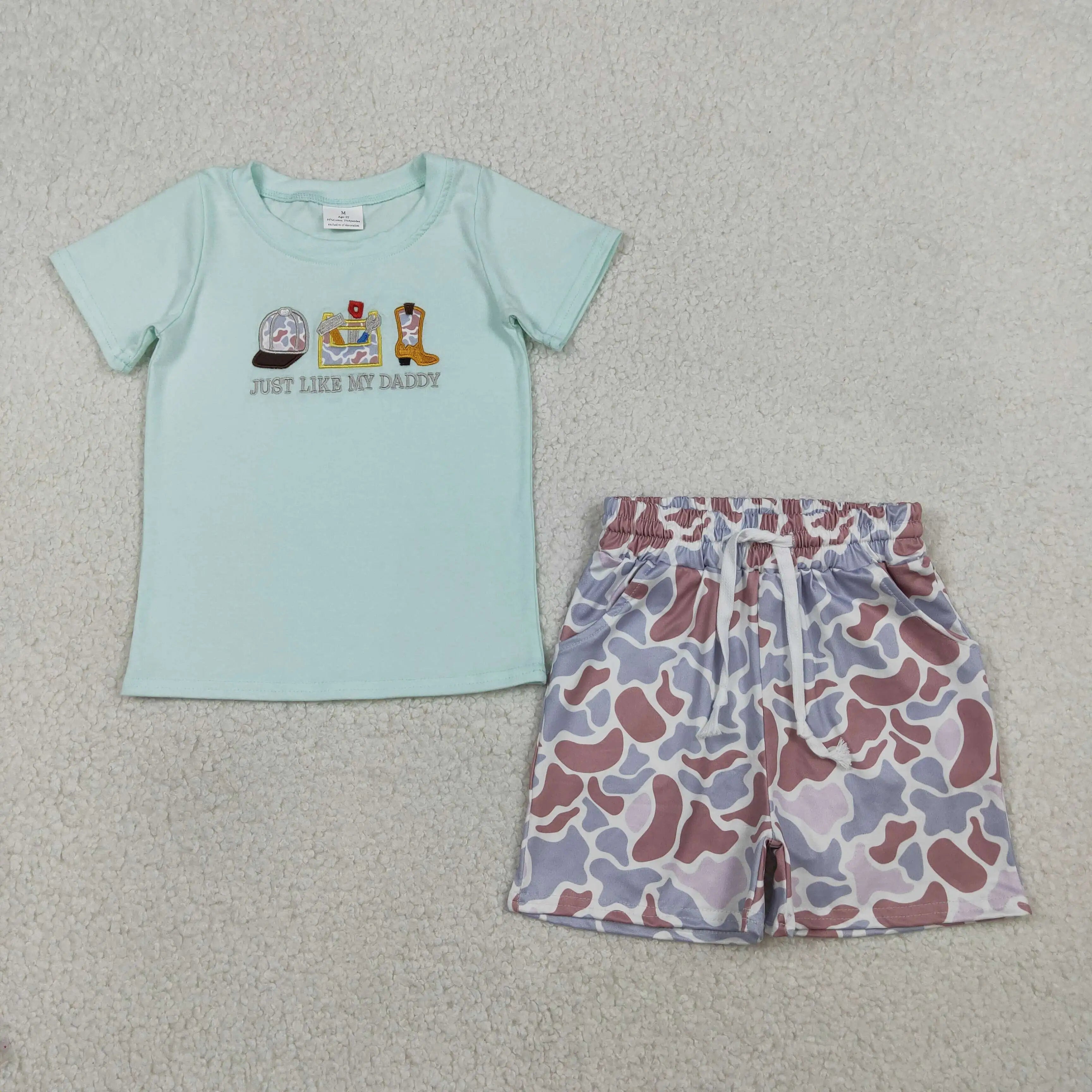 Just Like My Daddy Embroidered Camo Set - Preorder