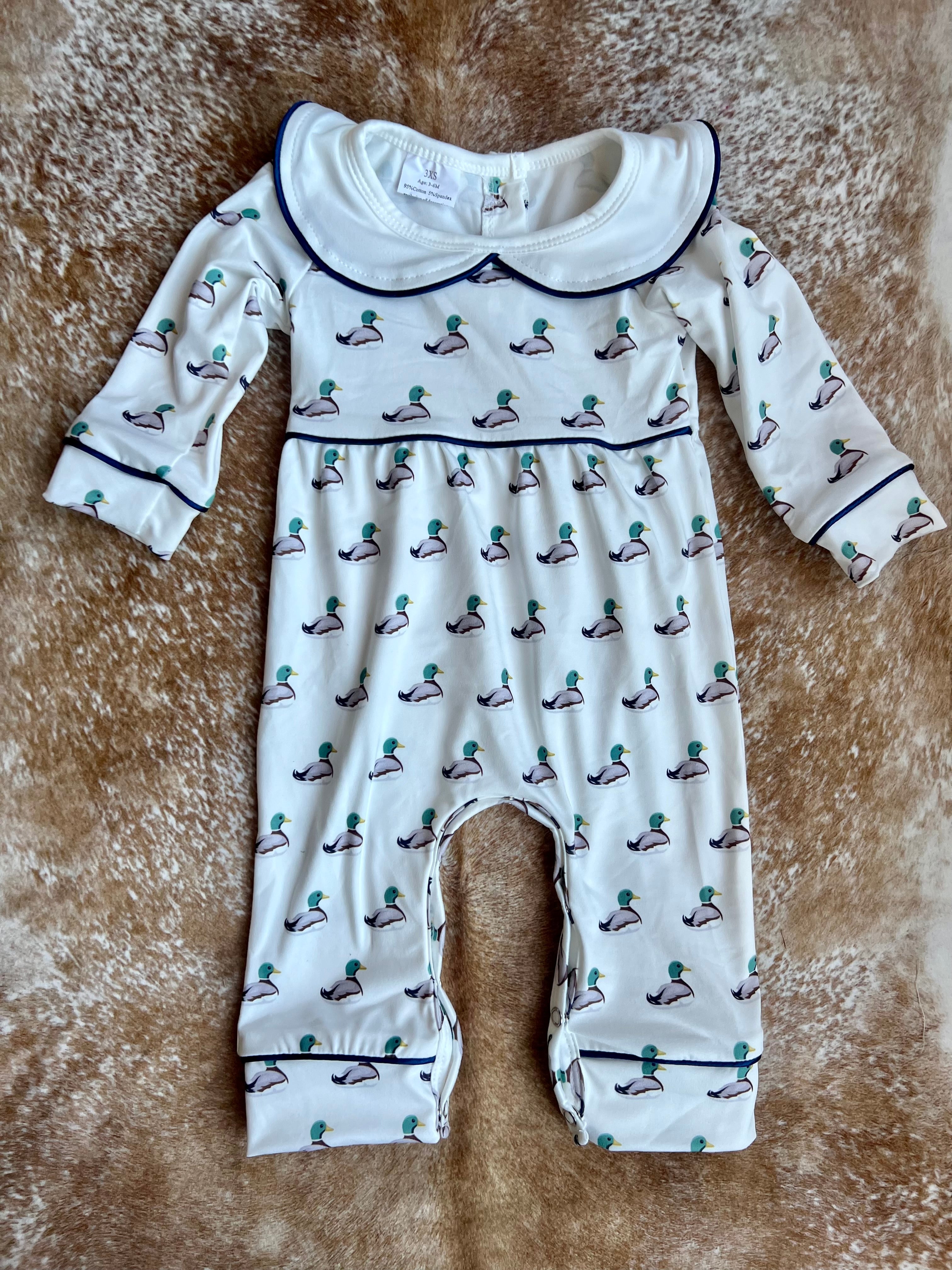 Mallard Collar Boys Romper - Preorder