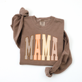 Fall Seersucker MAMA Tee - Espresso