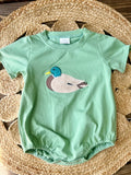 Sage Mallard T-shirt Romper - Preorder