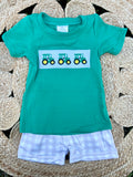 Embroidered Tractor Set - Preorder