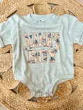 Mama’s Boy Duck Print Bubble Romper