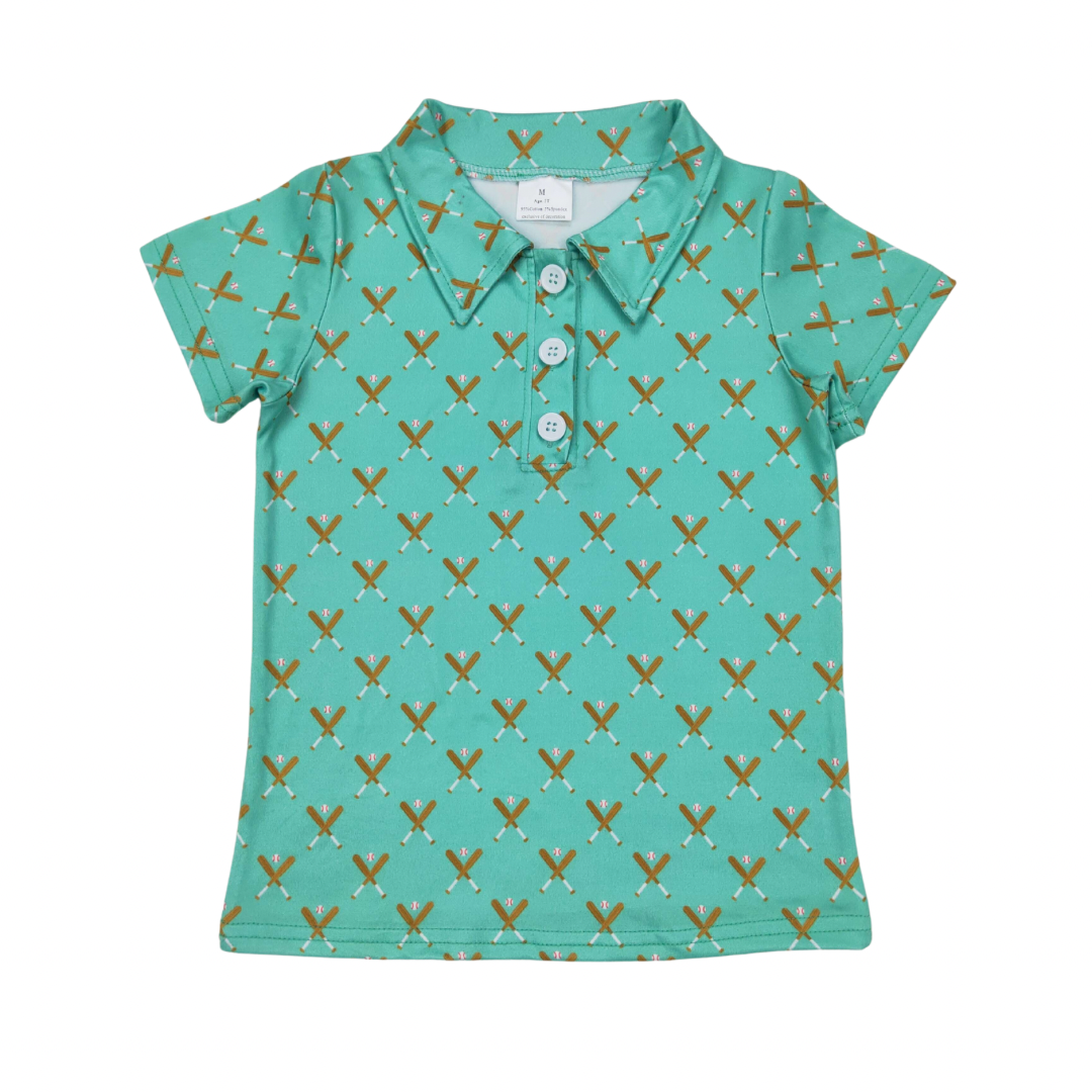 Green Baseball Button Up - Preorder