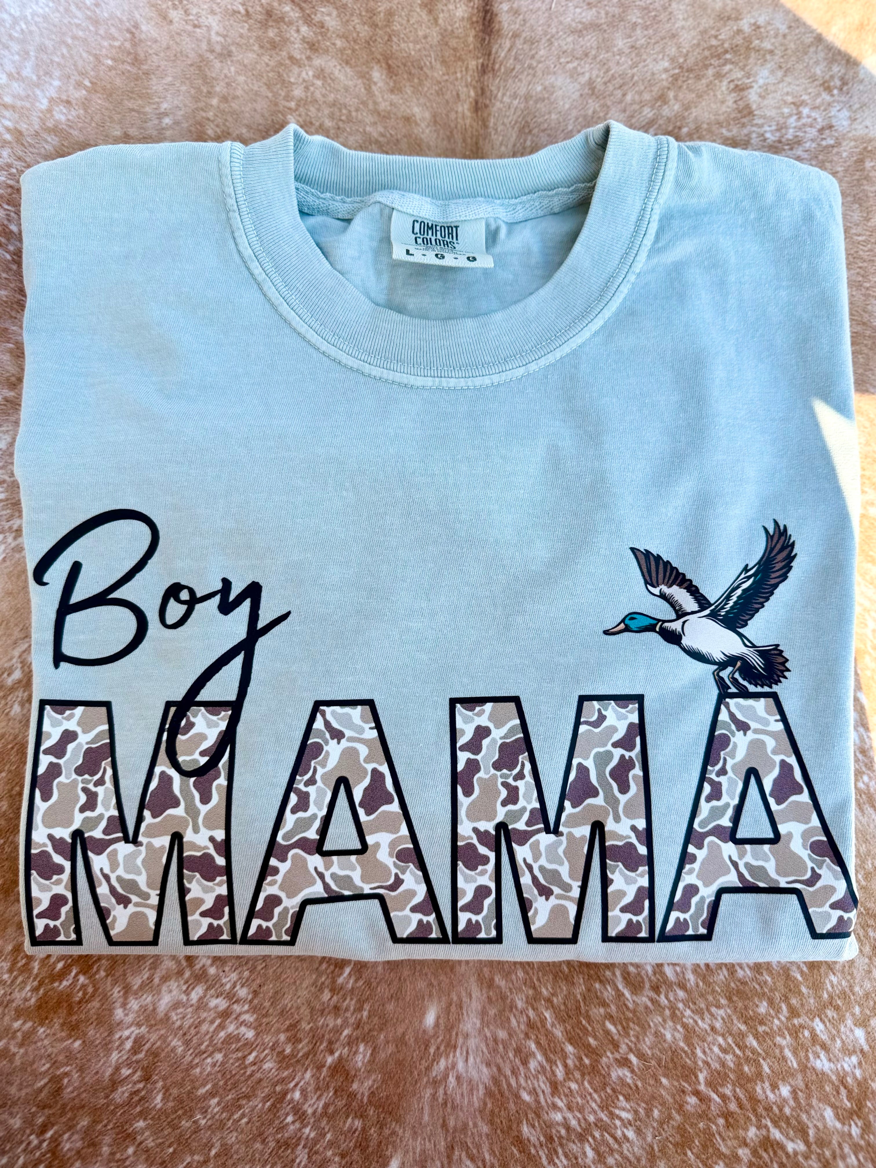 Camo Boy Mama Tee - Bay