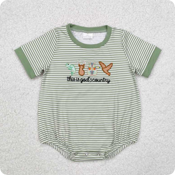 God’s Country Embroidered Romper - Preorder