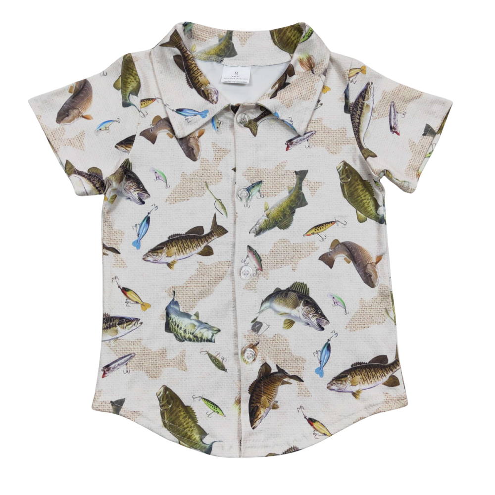 Fish and Lures Button Up Shirt - Preorder