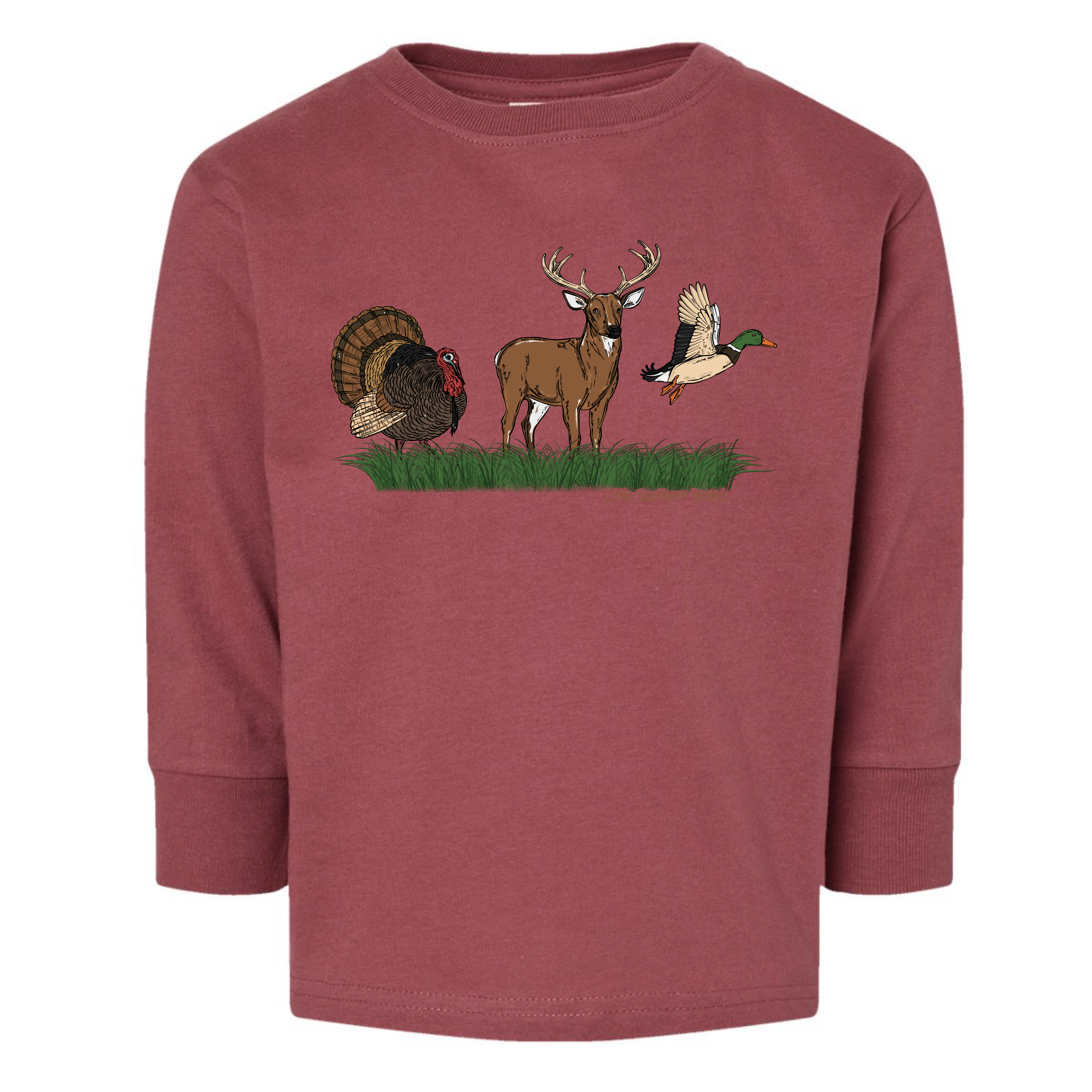Duck, Turkey, Deer Long Sleeve - Rouge