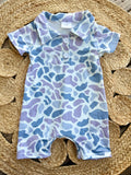 Grey Camo Collard Romper - Preorder