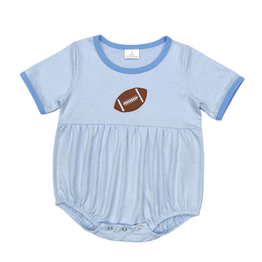 Blue Football Romper