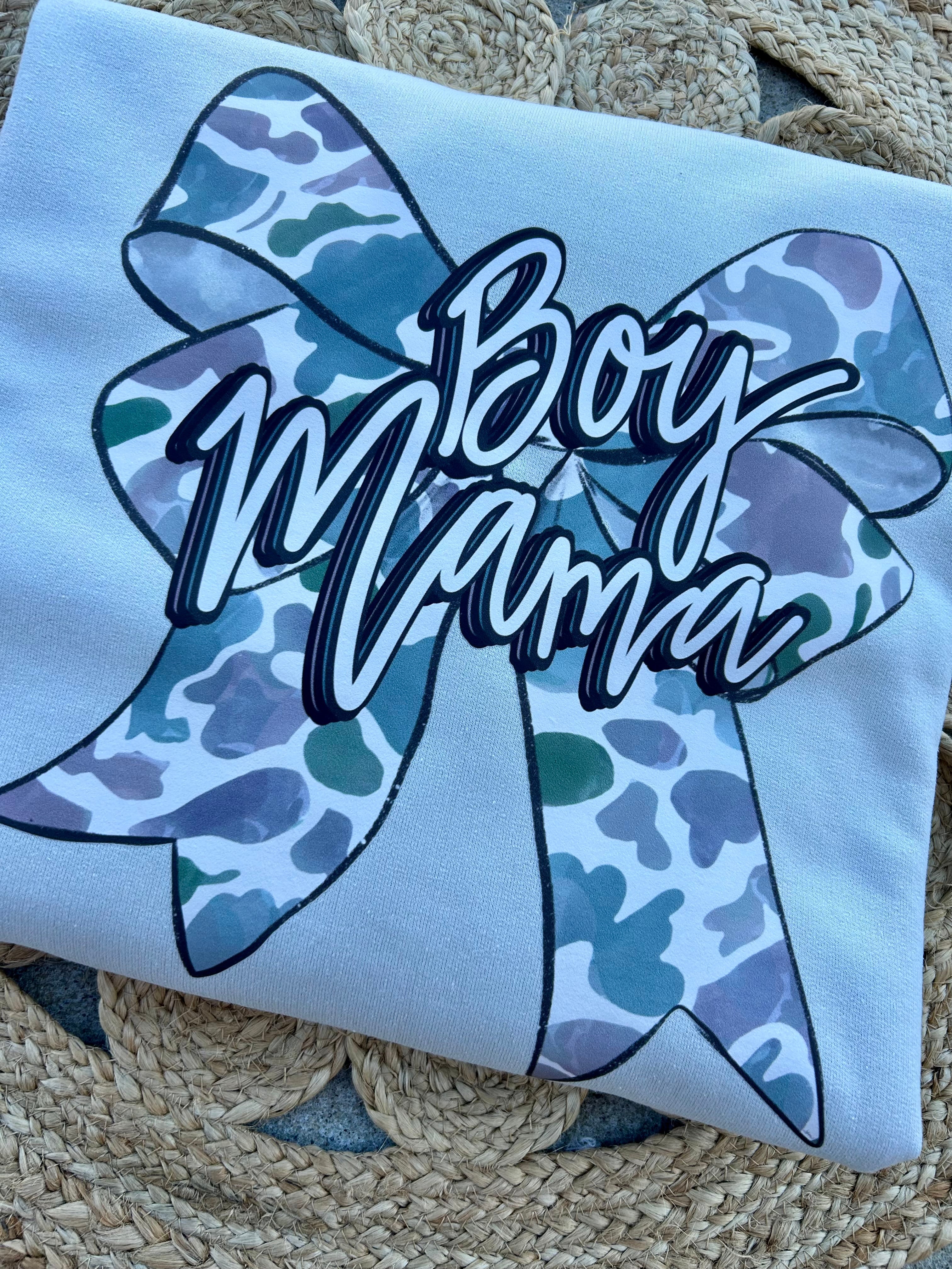Boy Mama Bow Crewneck | Sand