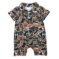 Retro Camo Collard Romper - Preorder