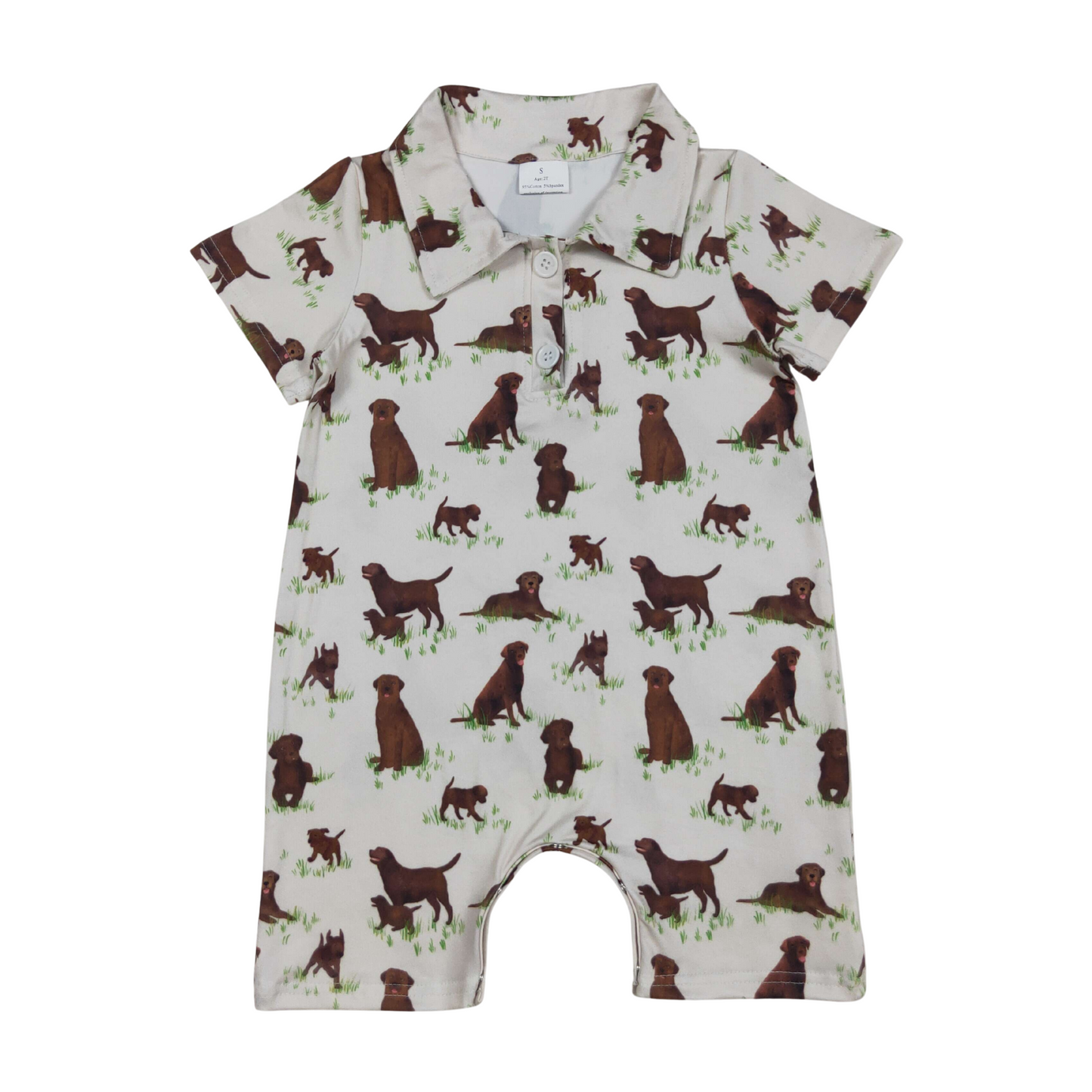 Chocolate Lab Romper