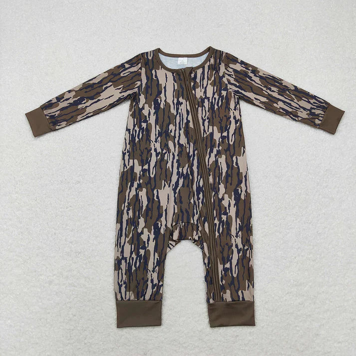 Dark Camo Zippy Romper - Preorder