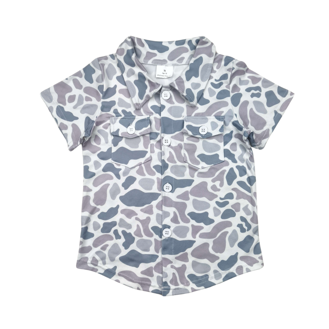 Light Camo Button Up - Preorder