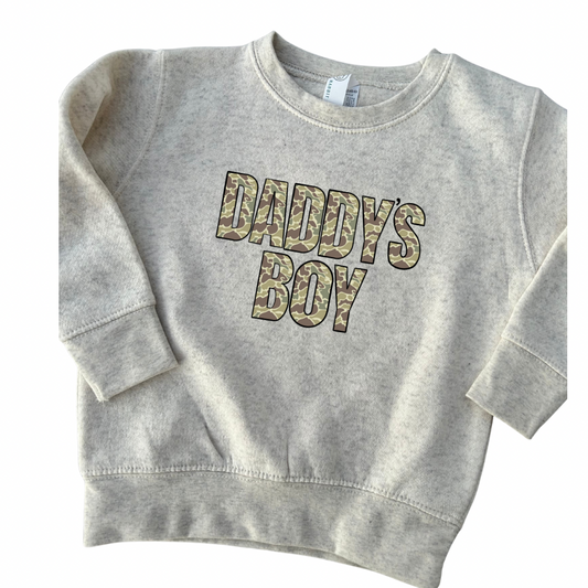 Old School Camo Daddy’s Boy Crewneck